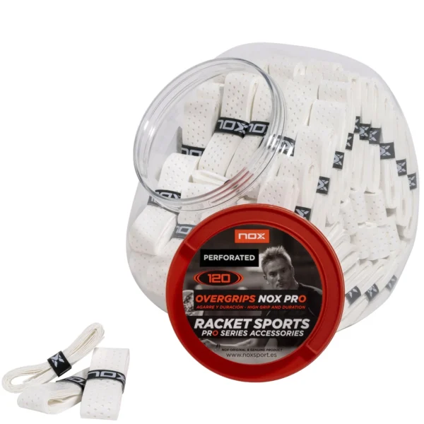 Padel PRO White Micro-perforated Overgrip (120-unit drum)