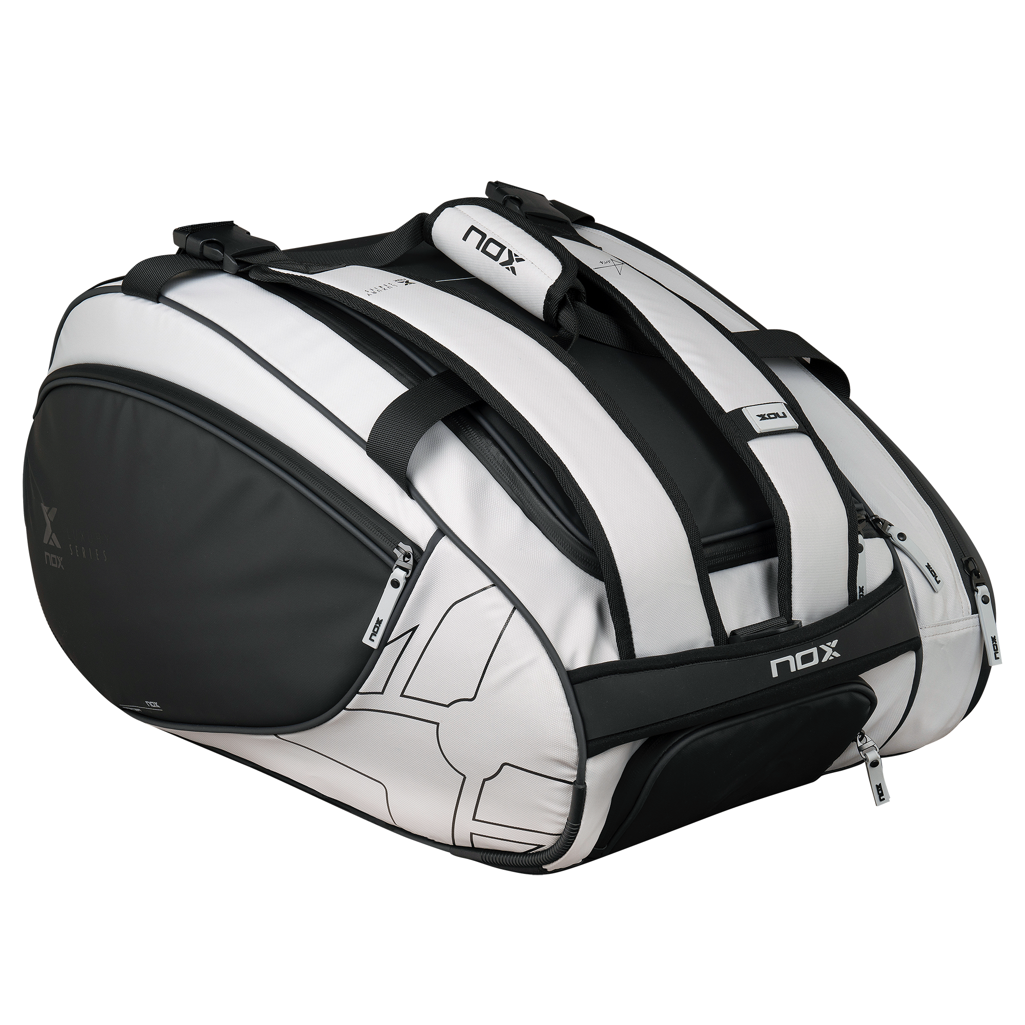 Padelio krepšys Nox Luxury Master Series Black/White