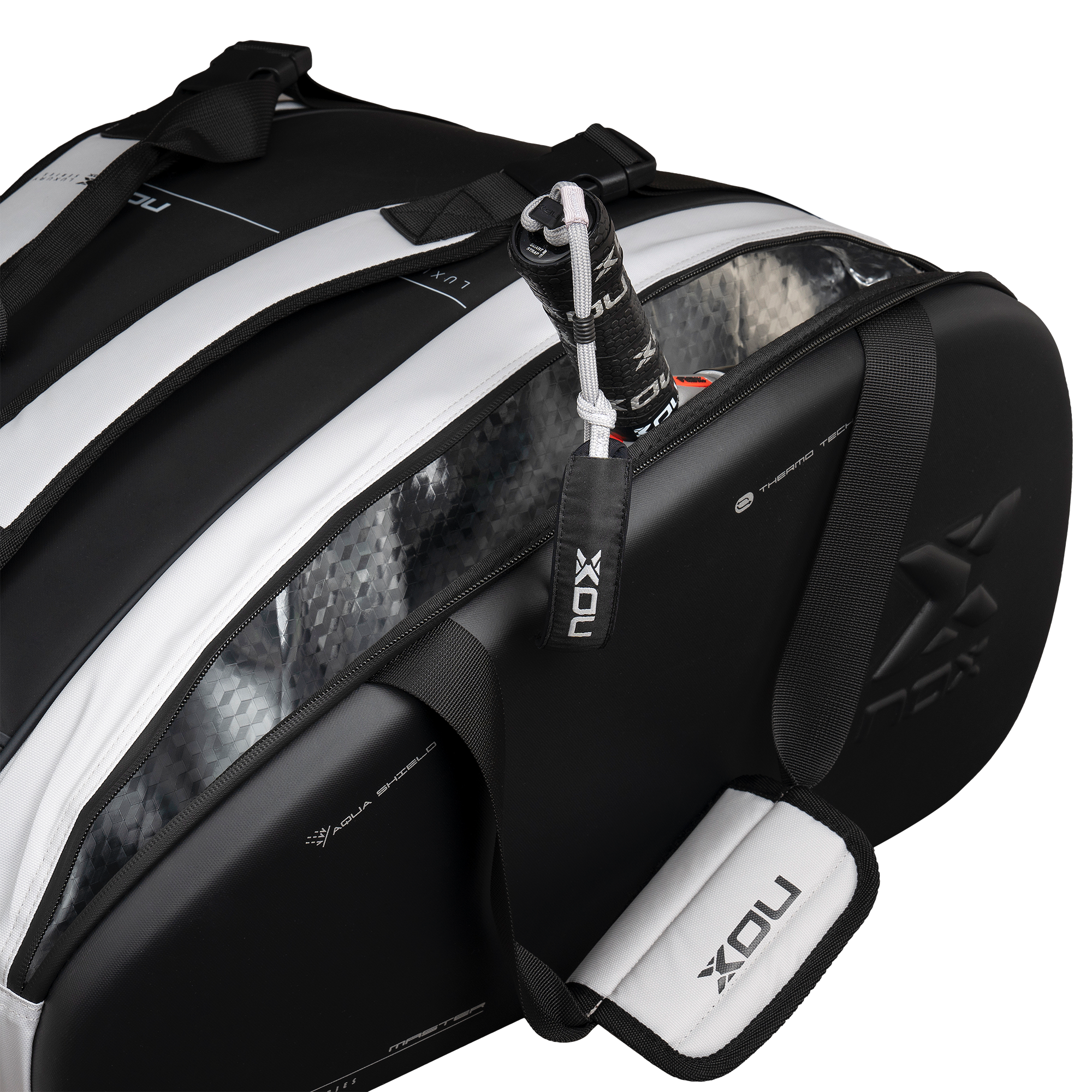 Padelio krepšys Nox Luxury Master Series Black/White - Image 12