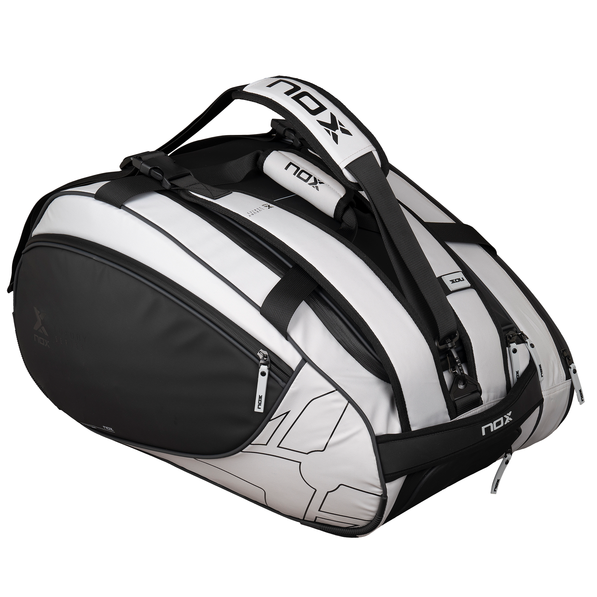 Padelio krepšys Nox Luxury Master Series Black/White - Image 2