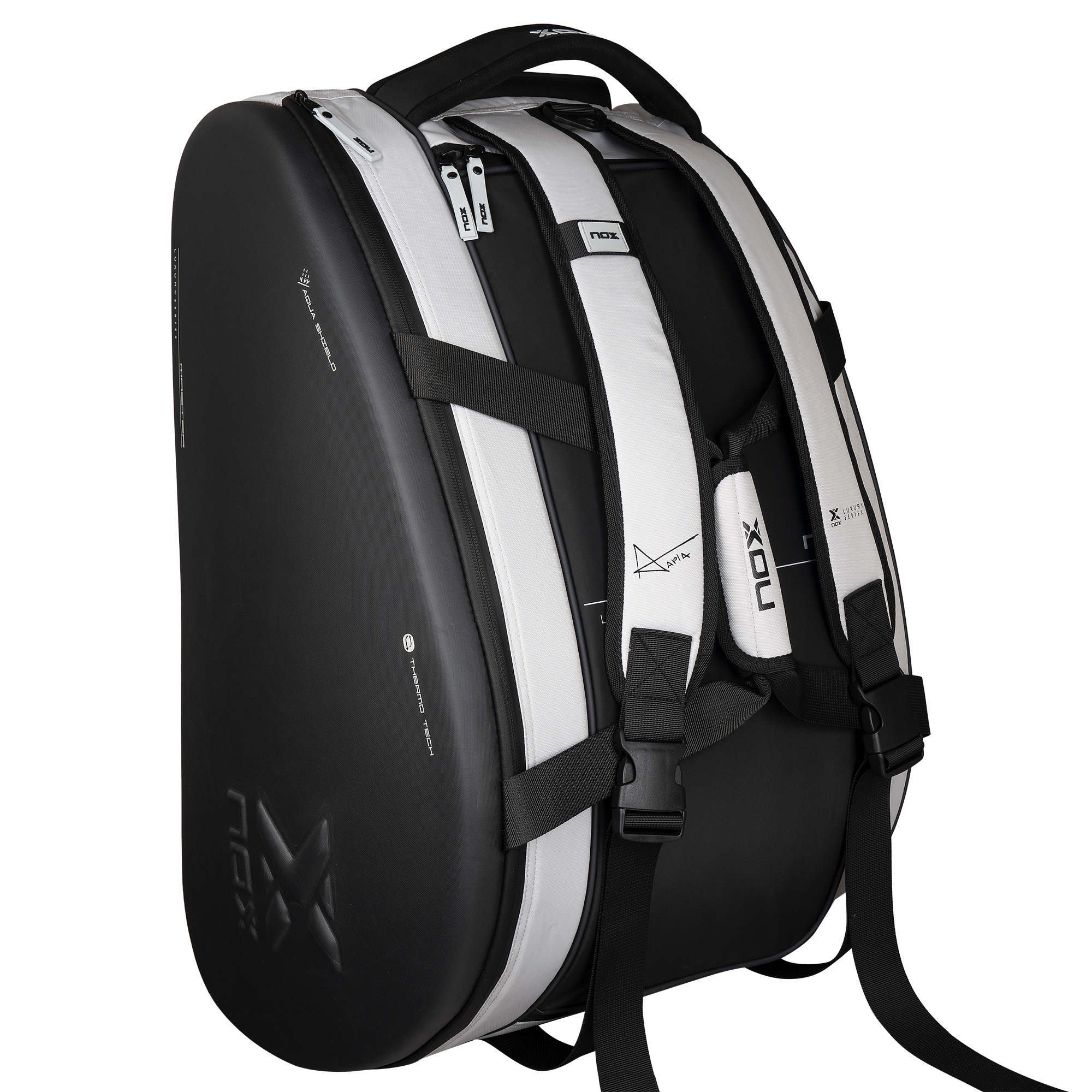 Padelio krepšys Nox Luxury Master Series Black/White - Image 6